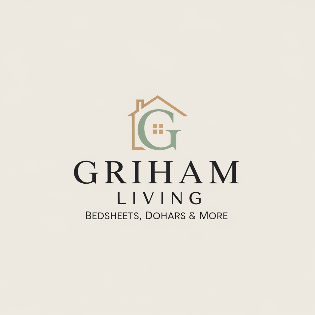 AI Design for create a logo brand name griham living categary in bedsheet dohar etc