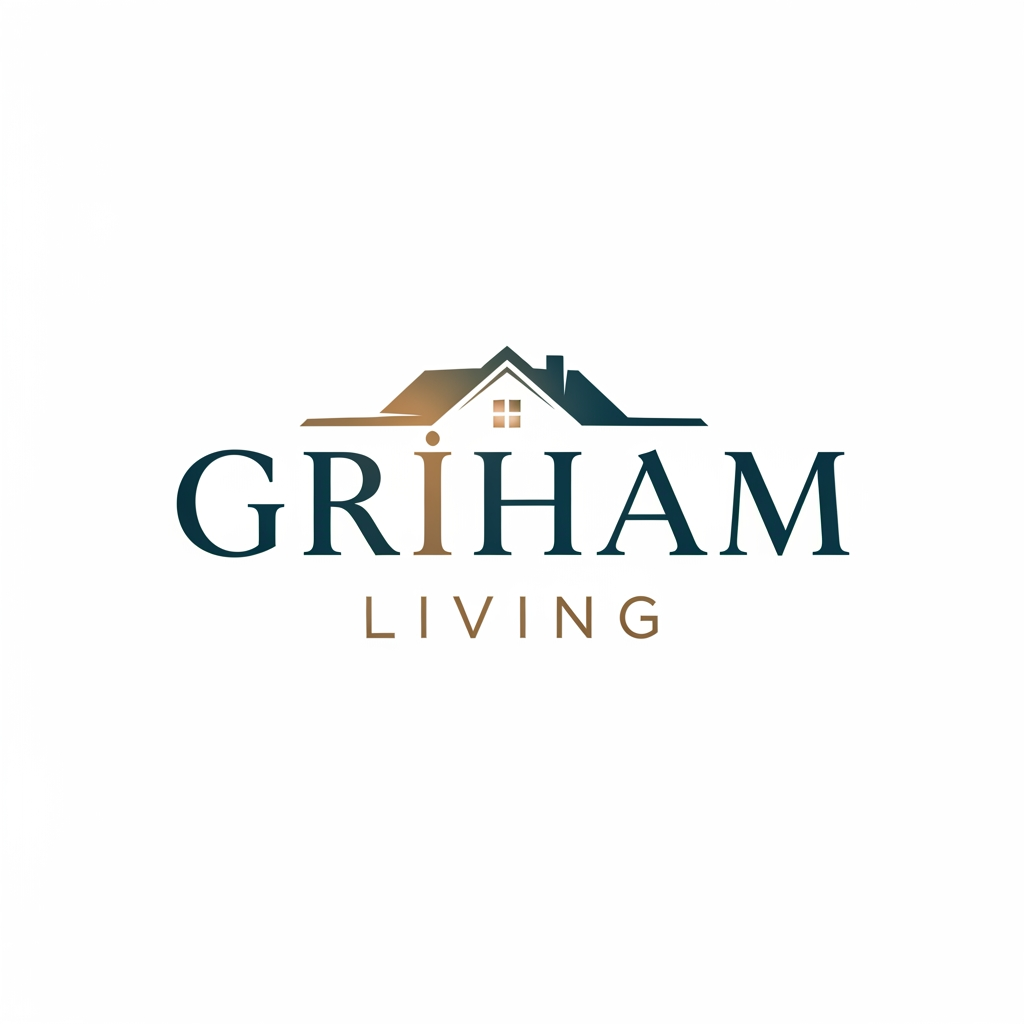 AI Design for create a logo brand name griham living categary in bedsheet dohar etc