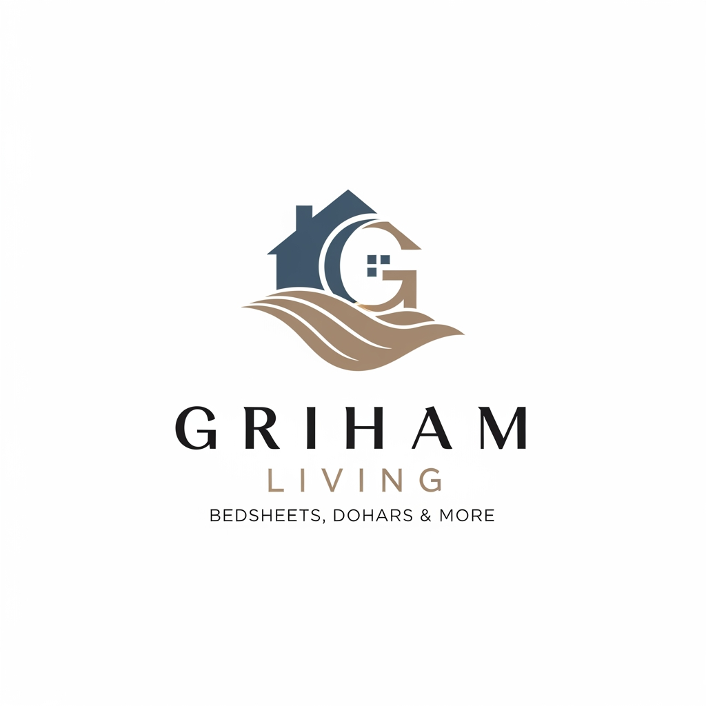 AI Design for create a logo brand name griham living categary in bedsheet dohar etc