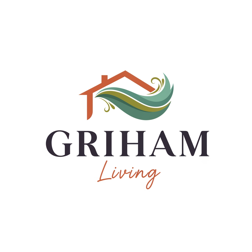 AI Design for create a logo brand name griham living categary in bedsheet dohar etc creative