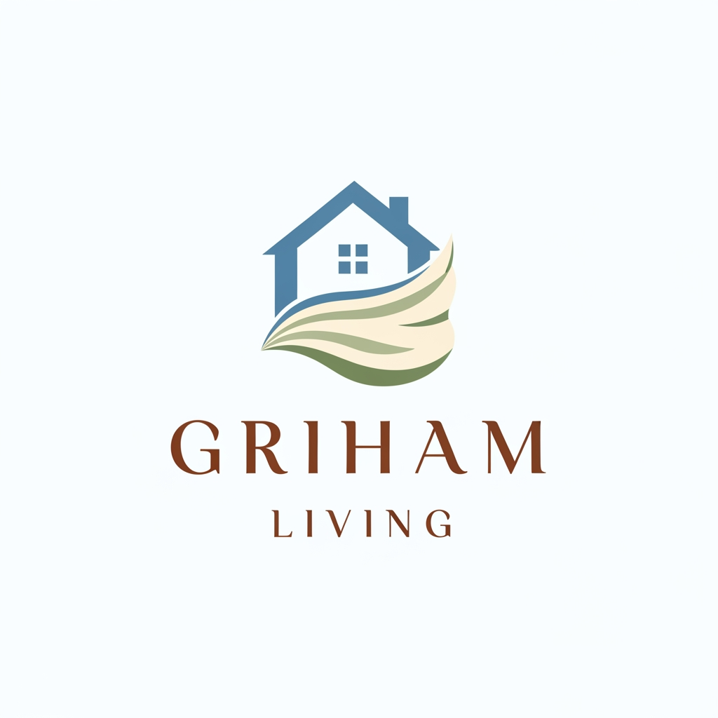AI Design for create a logo brand name griham living categary in bedsheet dohar etc