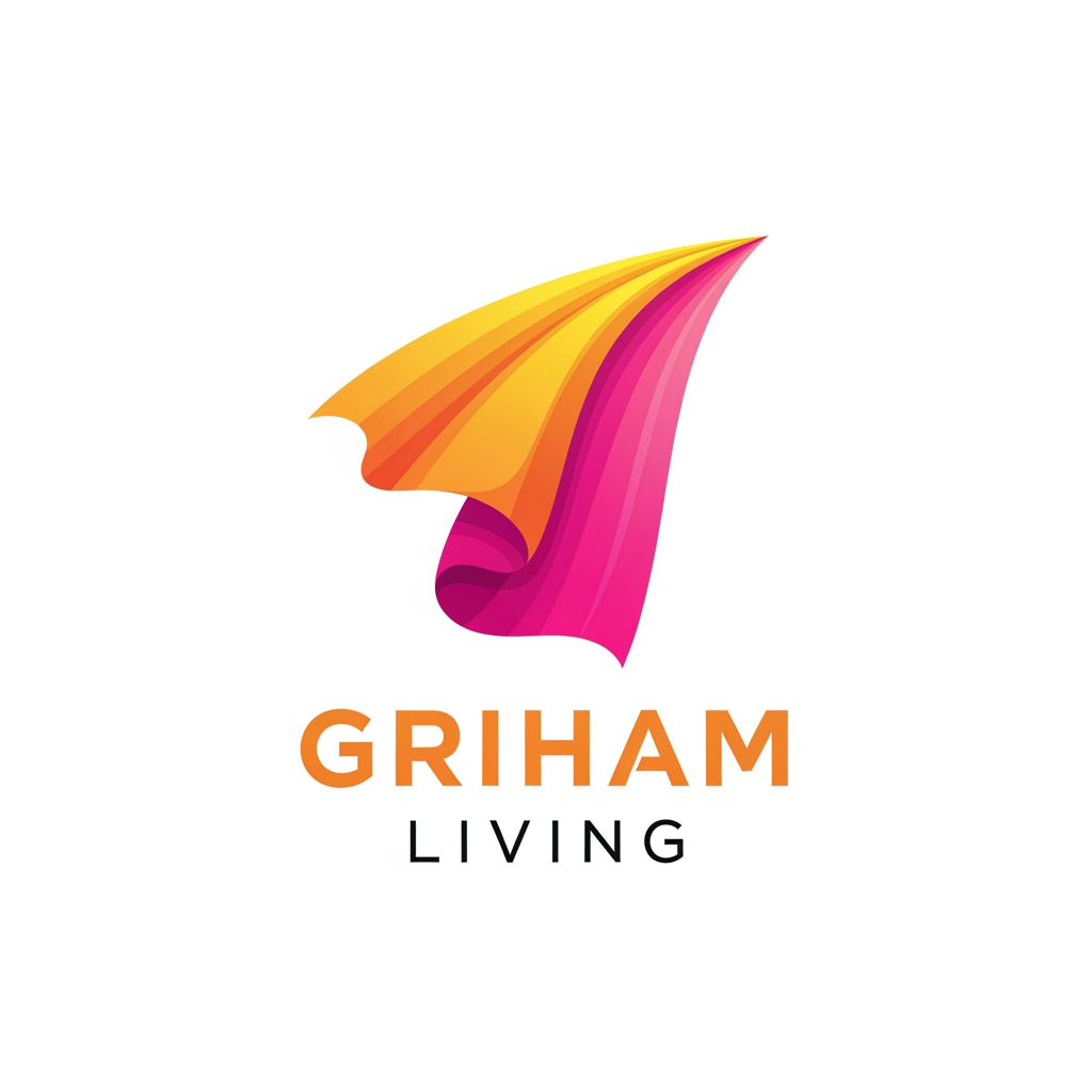 AI Design for brand name griham living make a logo category bedsheet dohar etc use bright colours