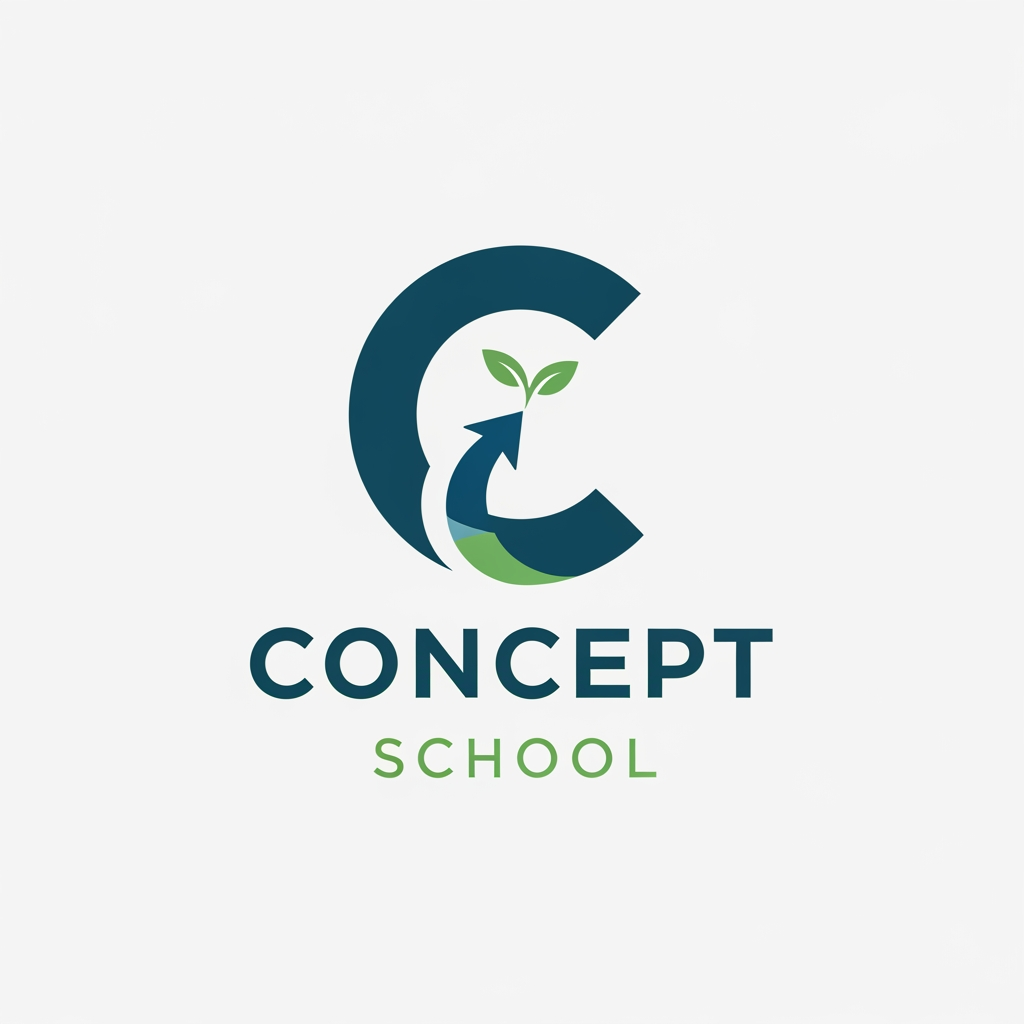 AI Design for i want to make one logo of school name call Concept School