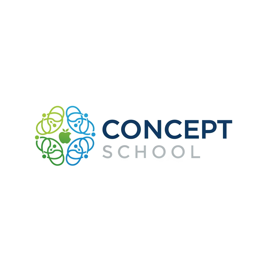 AI Design for i want to make one logo of school name call Concept School