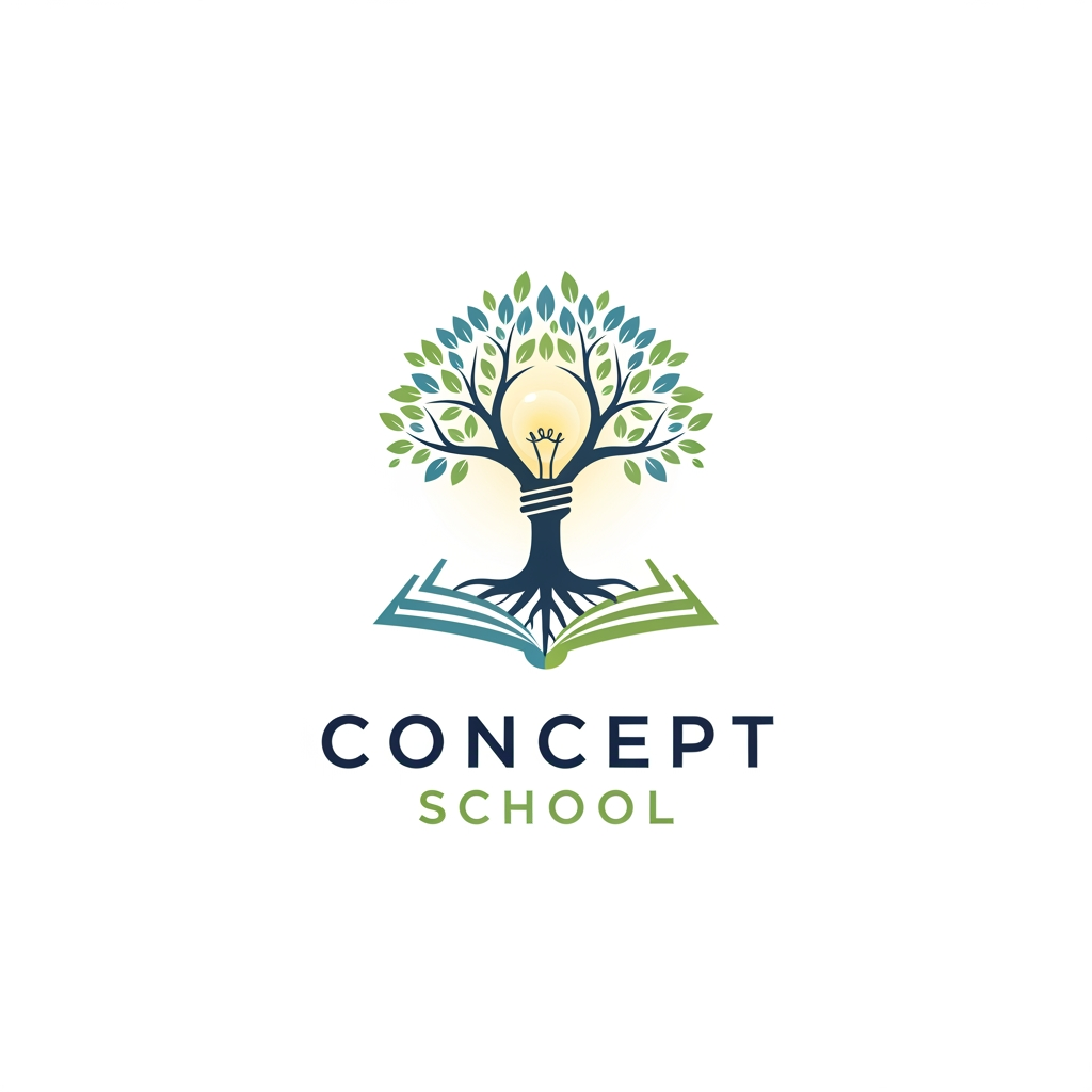 AI Design for i want to make one logo of school name call Concept School
