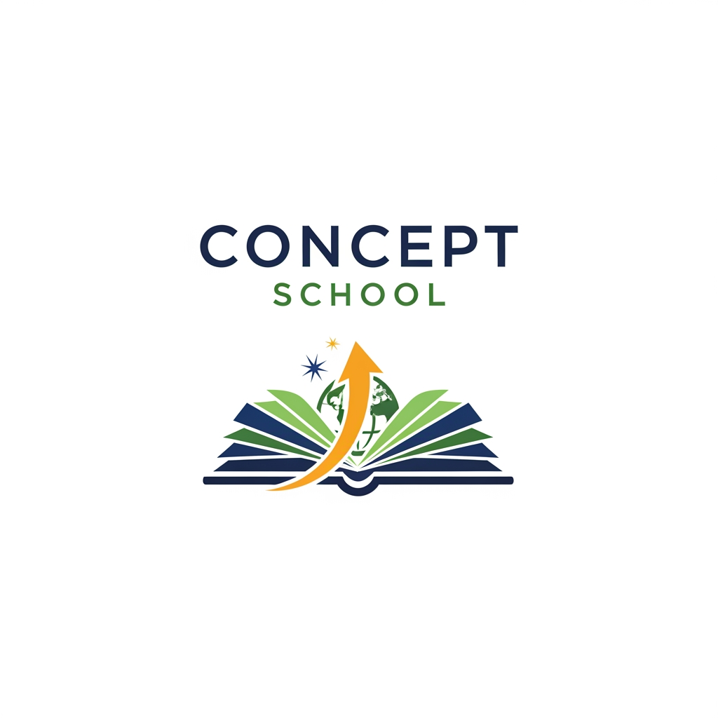 AI Design for i want to make one logo of school name call Concept School
