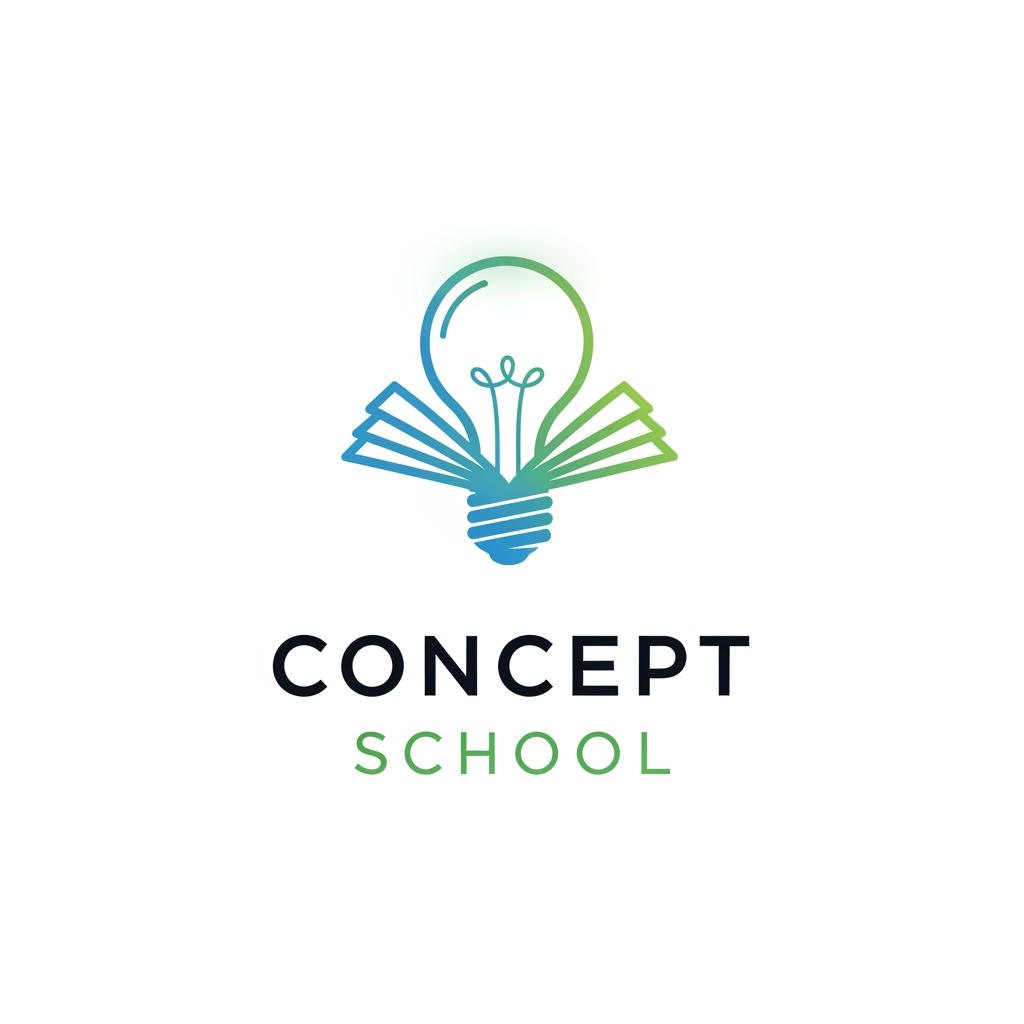 AI Design for i want to make one logo of school name call Concept School