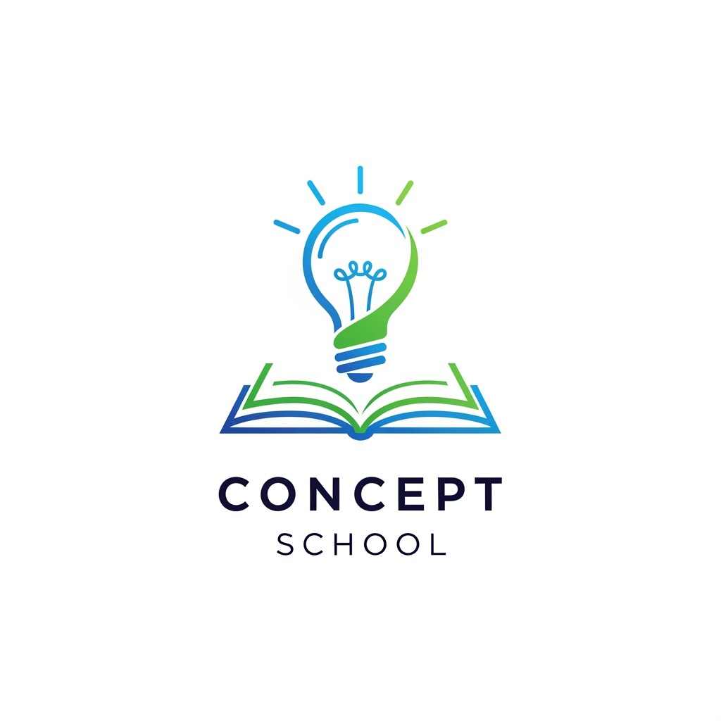 AI Design for i want to make one logo of school name call Concept School