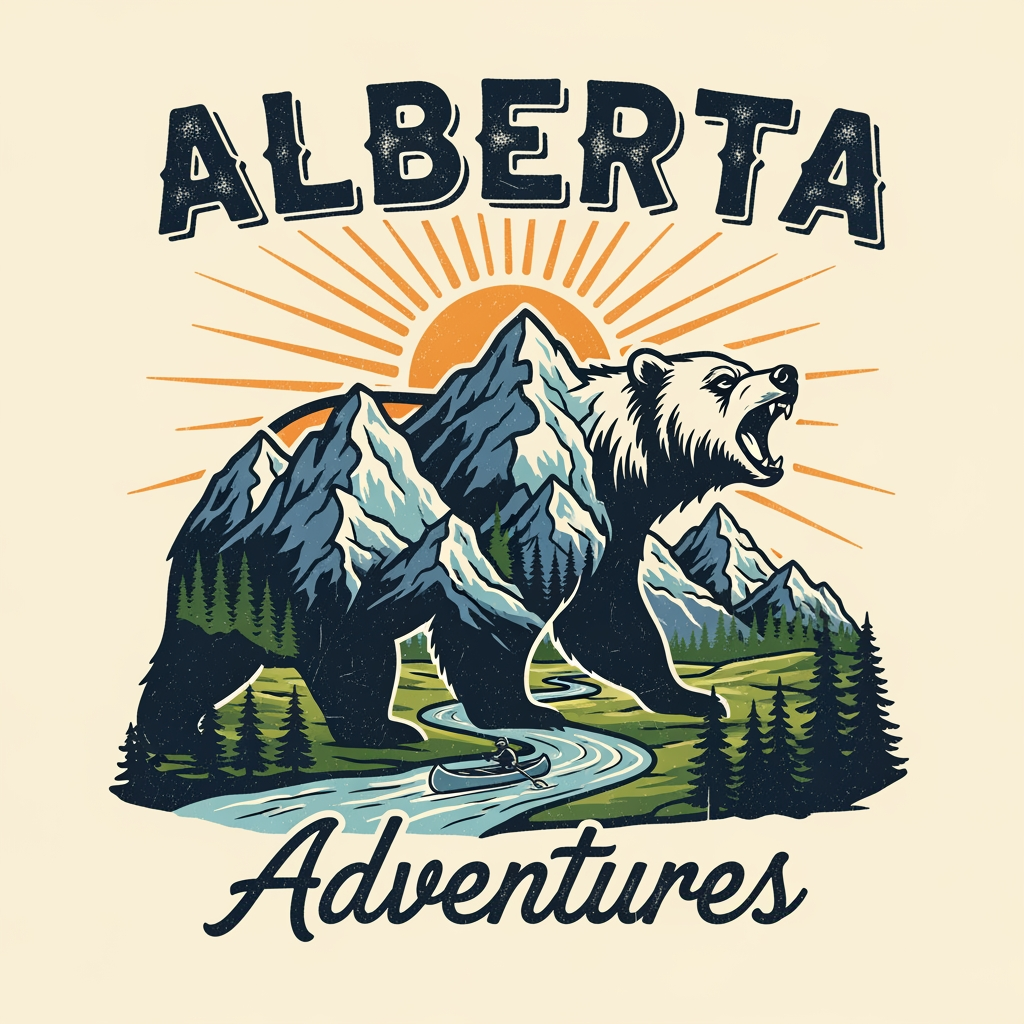AI Design for i want to create alberta adventure logo