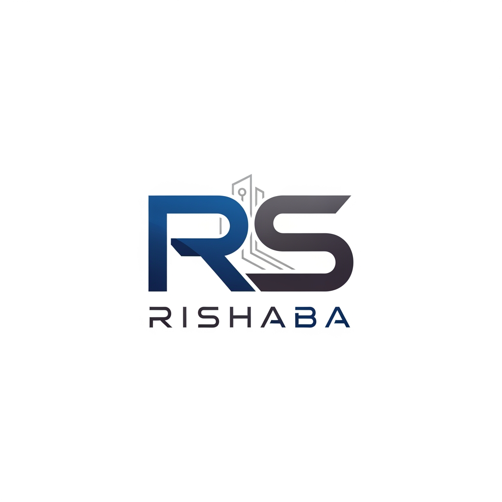 AI Design for creat hd 4k quality logo for company of RS RISHABA . it is a facility management company .professional and formal to past in bussines card