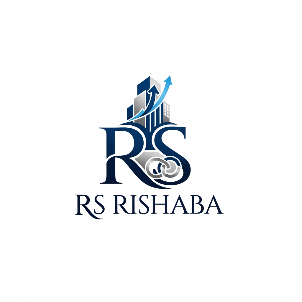 AI Design for creat hd 4k quality logo for company of RS RISHABA . it is a facility management company .professional and formal to past in bussines card