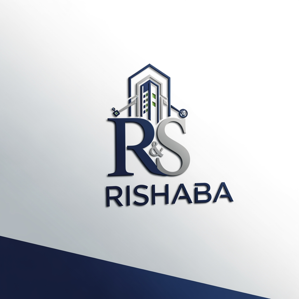 AI Design for creat hd 4k quality logo for company of RS RISHABA . it is a facility management company .professional and formal to past in bussines card