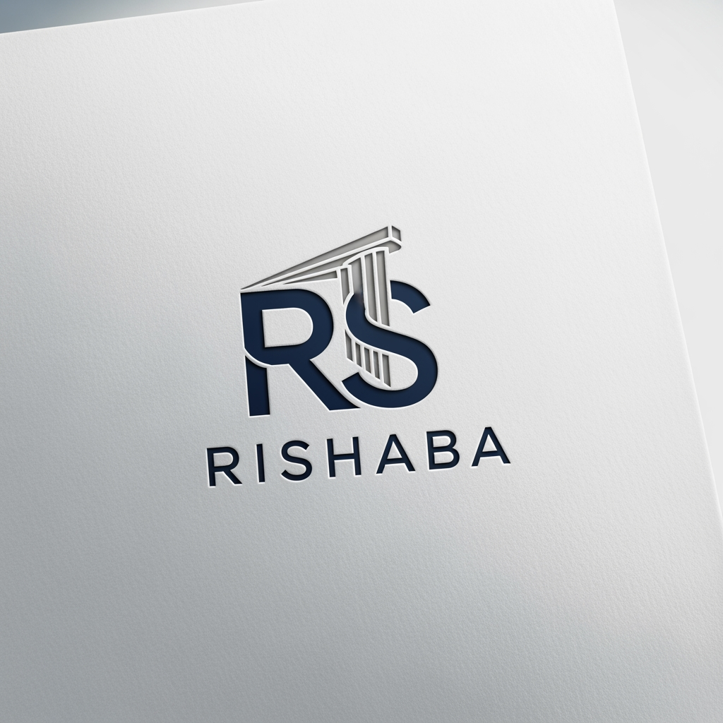 AI Design for creat hd 4k quality logo for company of RS RISHABA . it is a facility management company .professional and formal to past in bussines card