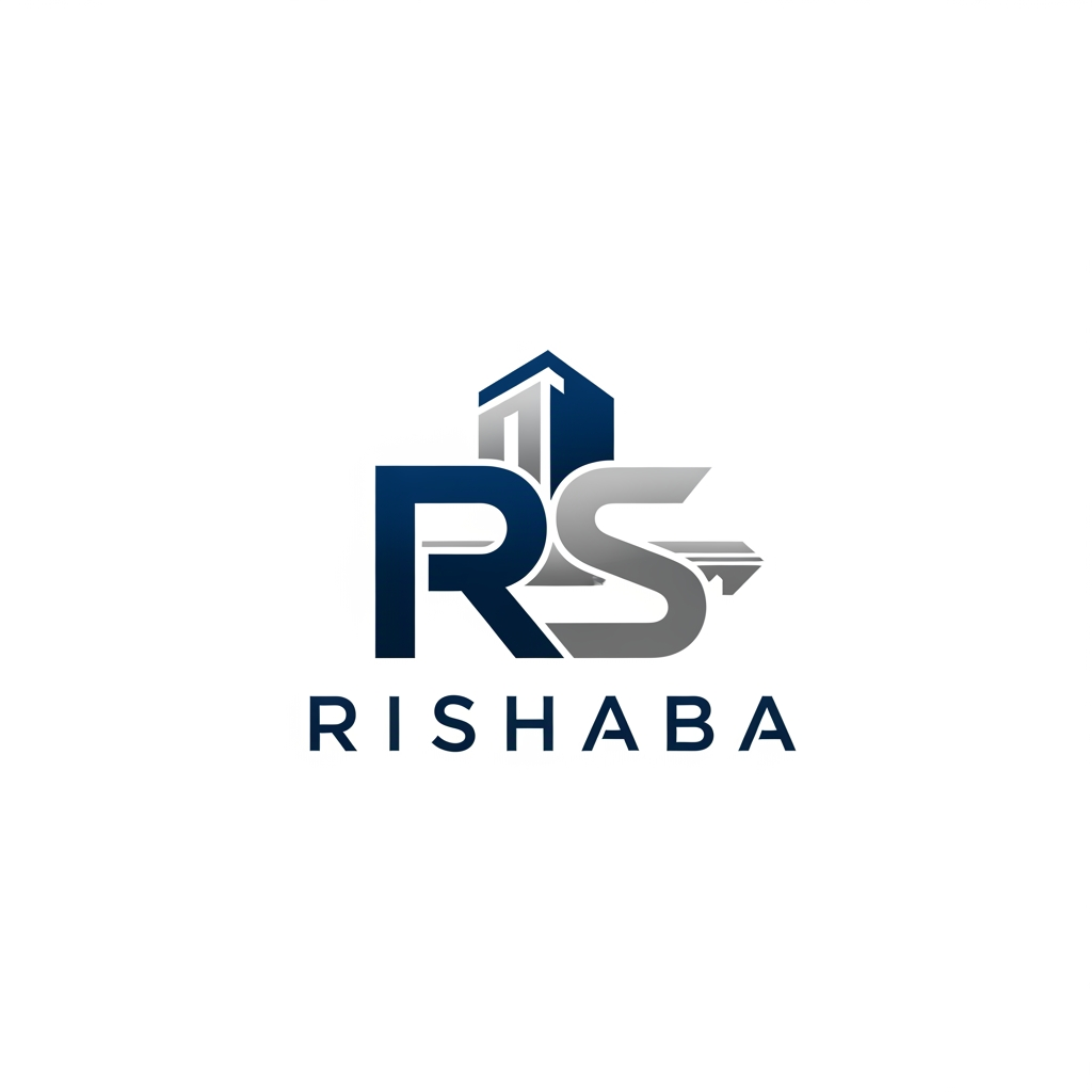 AI Design for creat hd 4k quality logo for company of RS RISHABA . it is a facility management company .professional and formal to past in bussines card