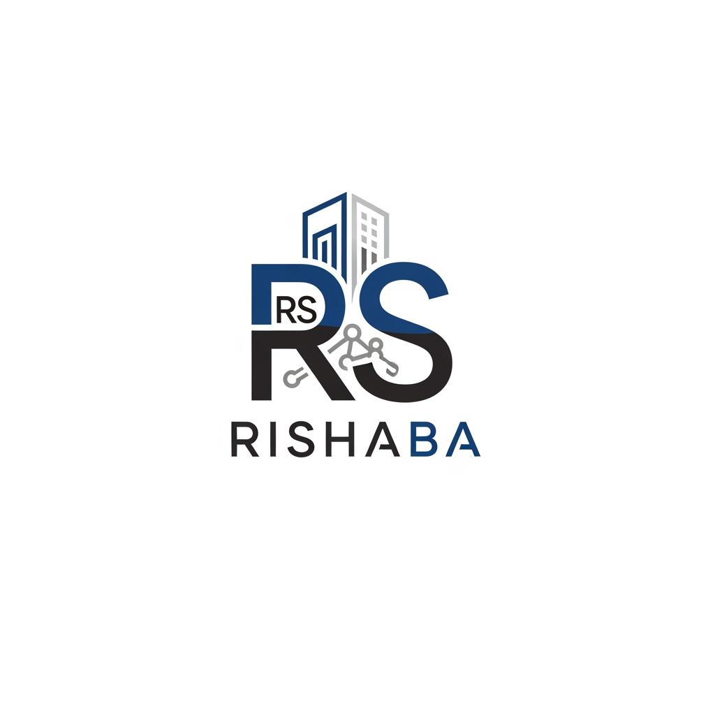 AI Design for creat hd 4k quality logo for company of RS RISHABA . it is a facility management company .professional and formal to past in bussines card