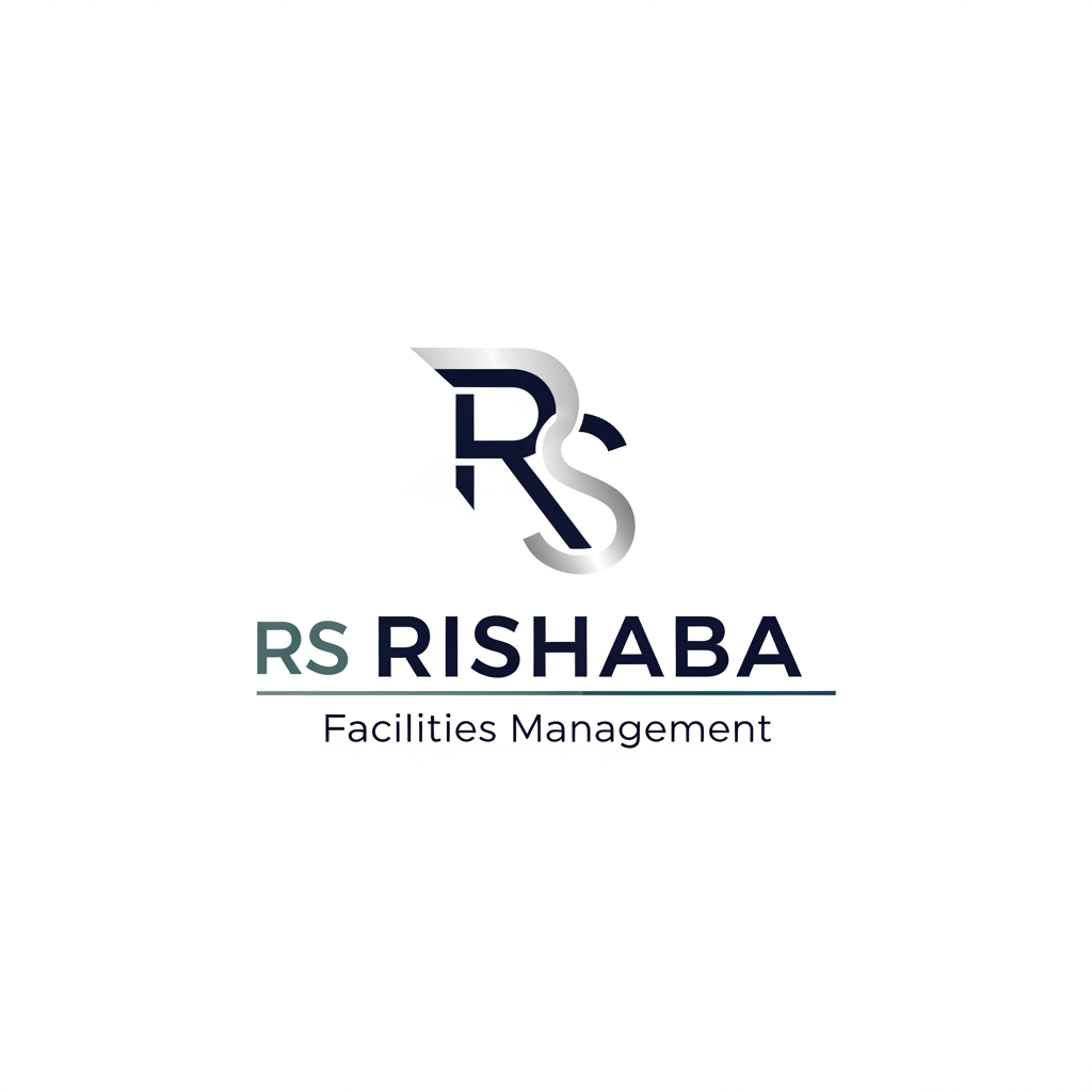 AI Design for creat hd 4k quality logo for company of RS RISHABA . it is a facility management company .professional and formal to past in bussines card