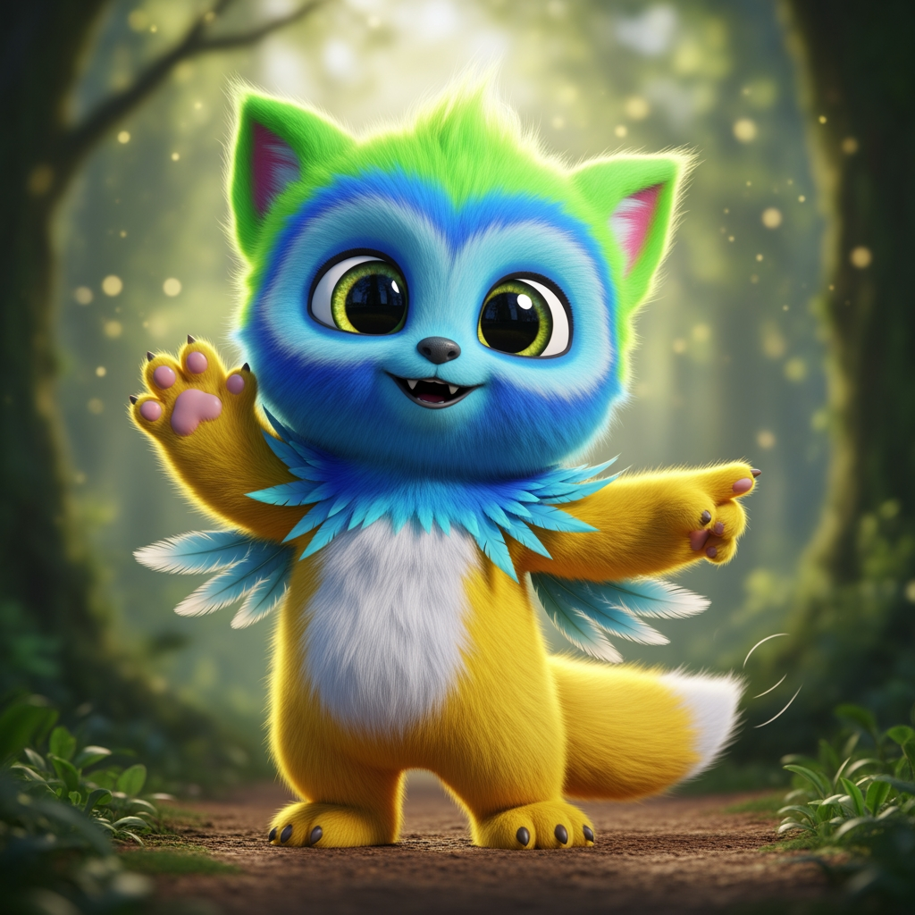 AI Design for Make me a more  singel character like that images that will make the kids continue the video when they see them and the characters will be in Ultra HD quality 8K hyper realistic. size 9.16