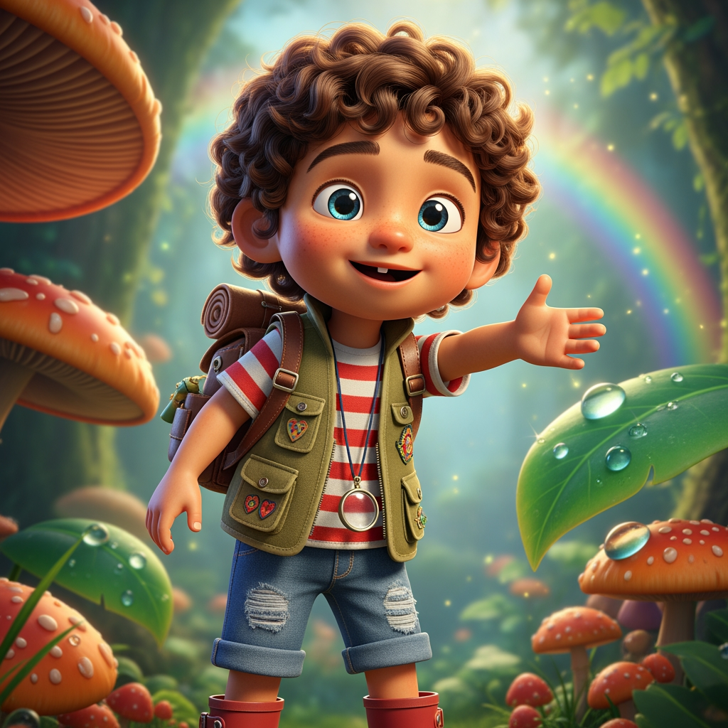 AI Design for Make me a more  singel character like that images that will make the kids continue the video when they see them and the characters will be in Ultra HD quality 8K hyper realistic. size 9.16