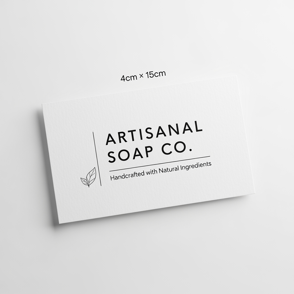 AI Design for i want to create a label 4cm X 15cm size