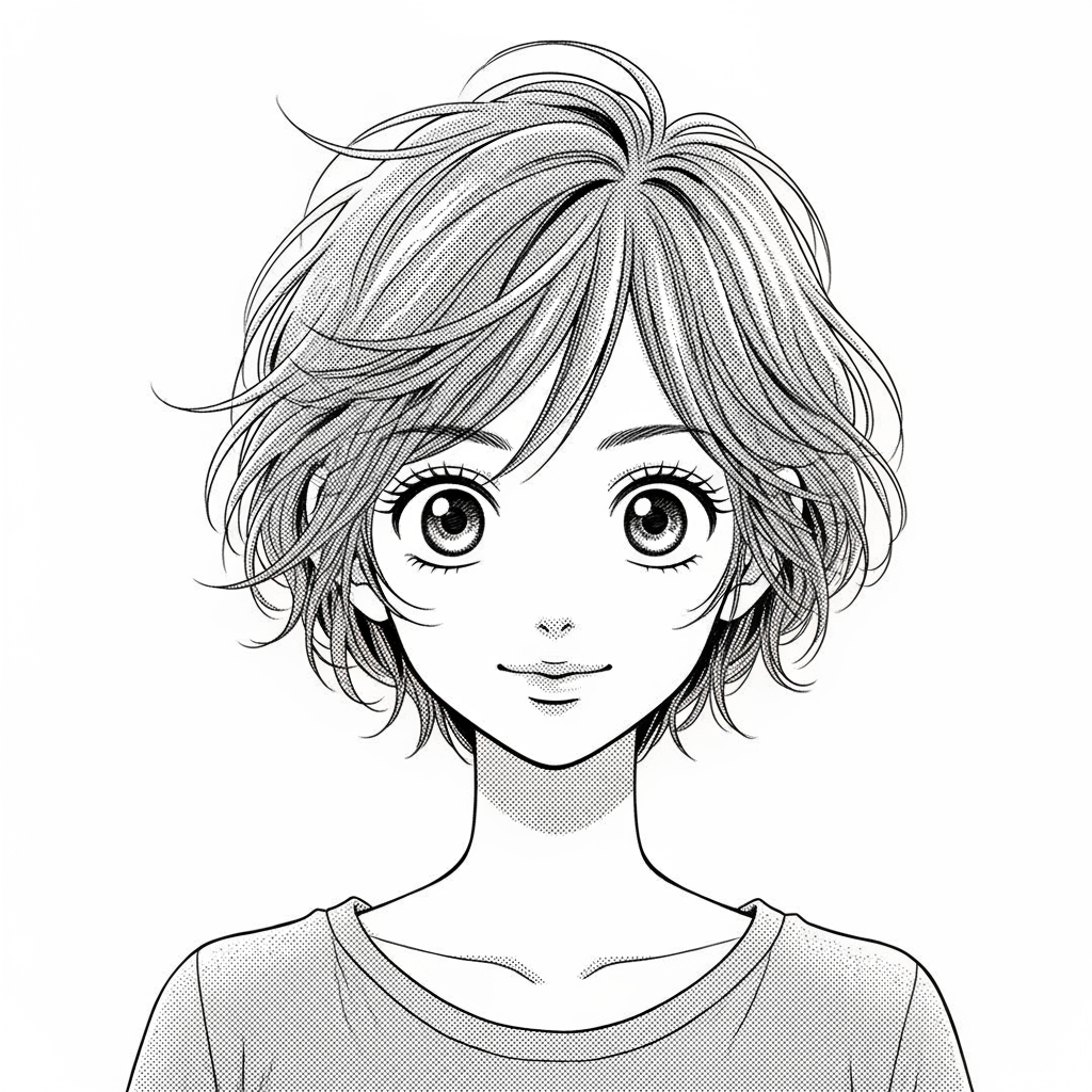 AI Design for aine simple manga h]