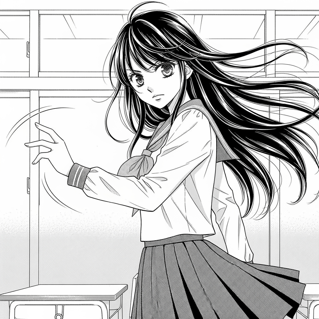 AI Design for aine simple manga h]