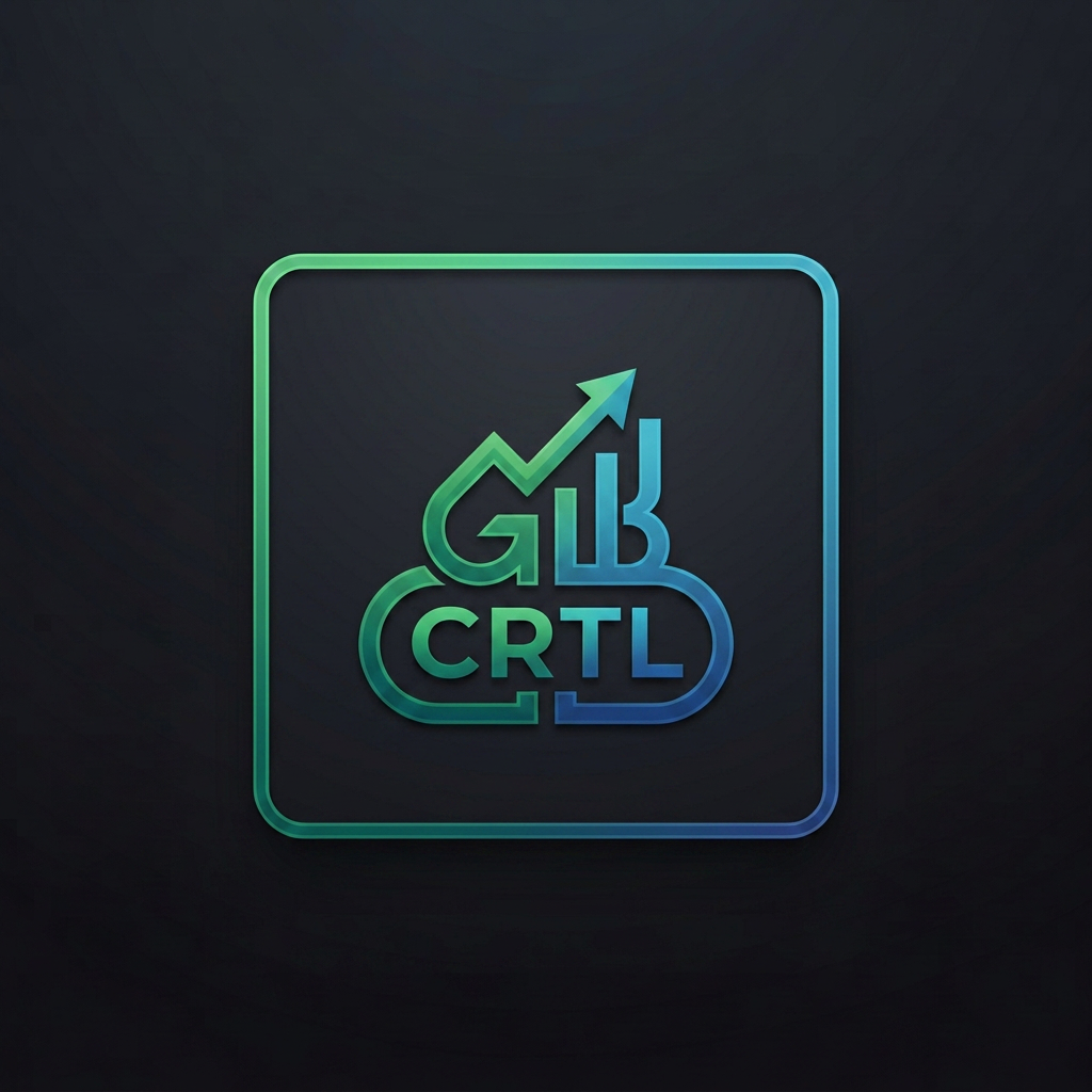 AI Design for make this as a investment firm logo simple and CRTL in green and blue shade and color make more and make it minimalstic