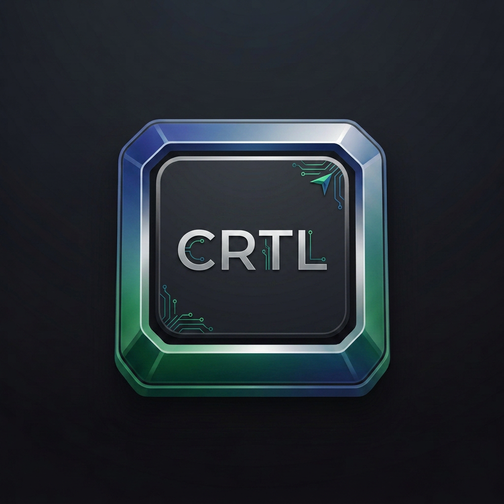 AI Design for make this as a investment firm logo simple and CRTL in green and blue shade and color make more and make it minimalstic REMOVE THE GREEN AND BLUE GAND B