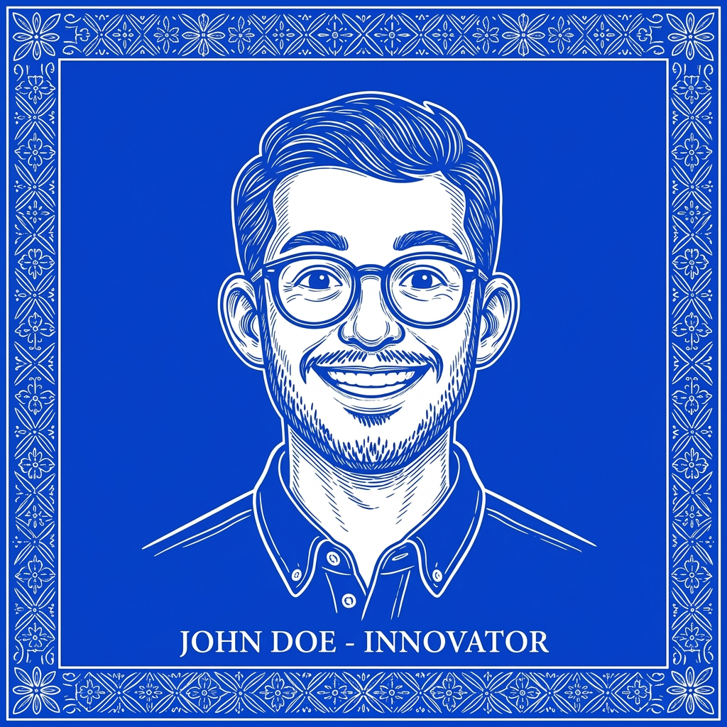AI Design for full blue and white