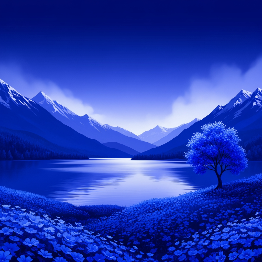 AI Design for make it full of blue.