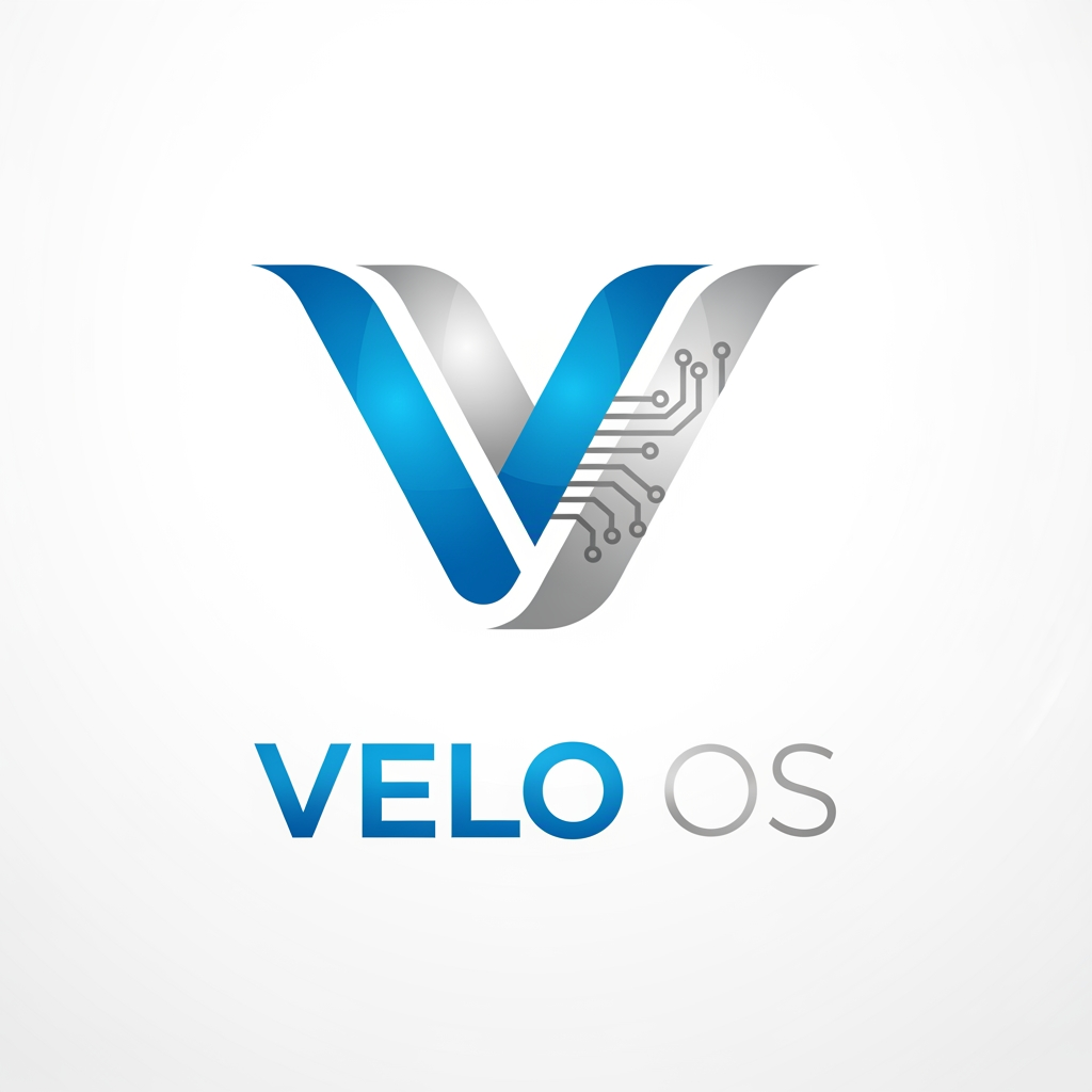 AI Design for i want to create a logo on Velo OS, It is related to Software and IT field, create simple but more eye catching