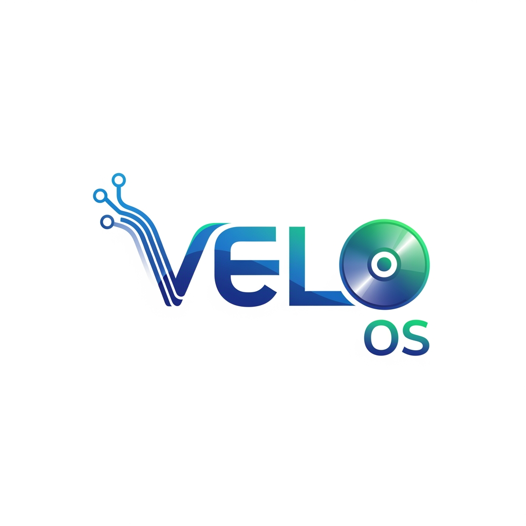 AI Design for i want to create a logo on Velo OS, It is related to Software and IT field, create simple but more eye catching