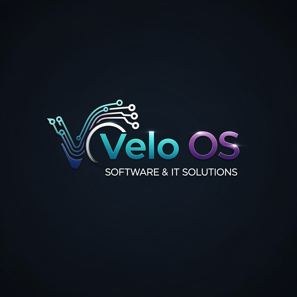 AI Design for i want to create a logo on Velo OS, It is related to Software and IT field