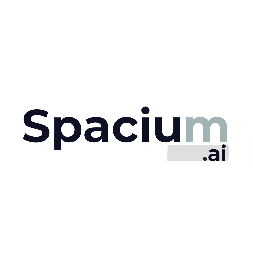 AI Design for Spacium.ai is an AI-powered interior design platform that helps homeowners generate interior designs based on their actual floor plans, with transparent pricing and execution options.
Could you please create a few l2-4 ogo options that align with this AI-driven, modern, premium home design space just play with text no icon modern stylish fonts