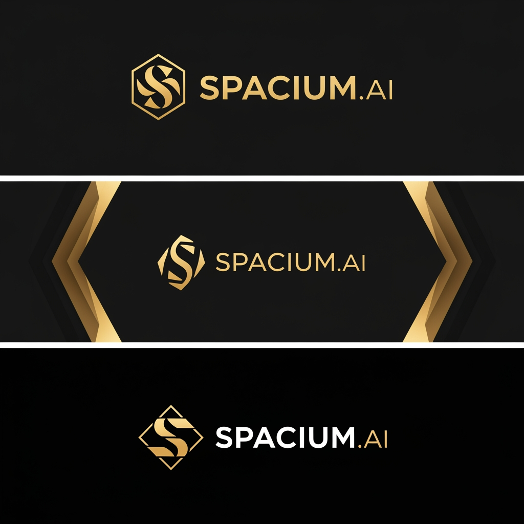 AI Design for Spacium.ai is an AI-powered interior design platform that helps homeowners generate interior designs based on their actual floor plans, with transparent pricing and execution options.
Could you please create a few l2-4 ogo options that align with this AI-driven, modern, premium home design space just play with text no icon modern stylish fonts