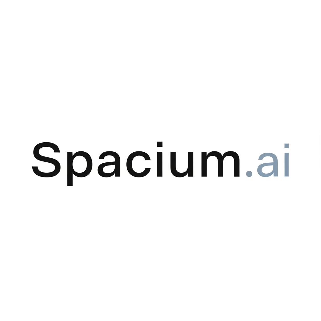 AI Design for Spacium.ai is an AI-powered interior design platform that helps homeowners generate interior designs based on their actual floor plans, with transparent pricing and execution options.
Could you please create a few l2-4 ogo options that align with this AI-driven, modern, premium home design space just play with text no icon
