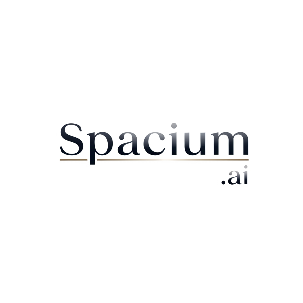 AI Design for Spacium.ai is an AI-powered interior design platform that helps homeowners generate interior designs based on their actual floor plans, with transparent pricing and execution options.
Could you please create a few l2-4 ogo options that align with this AI-driven, modern, premium home design space just play with text no icon modern stylish fonts
