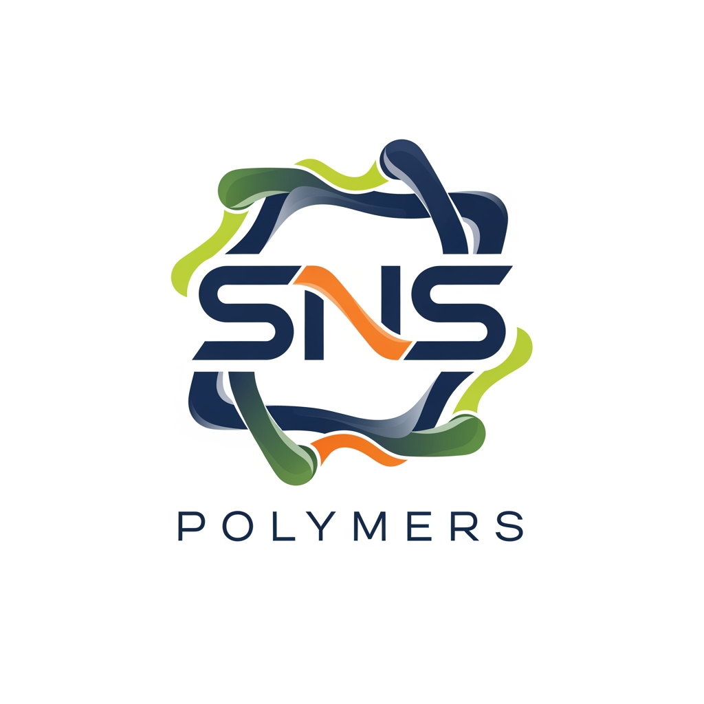 AI Design for create a logo for my polymer company named SNS polymers, make the logo unique. change any other prompts for designing add some rubber like reference in the logo any other suggesions
