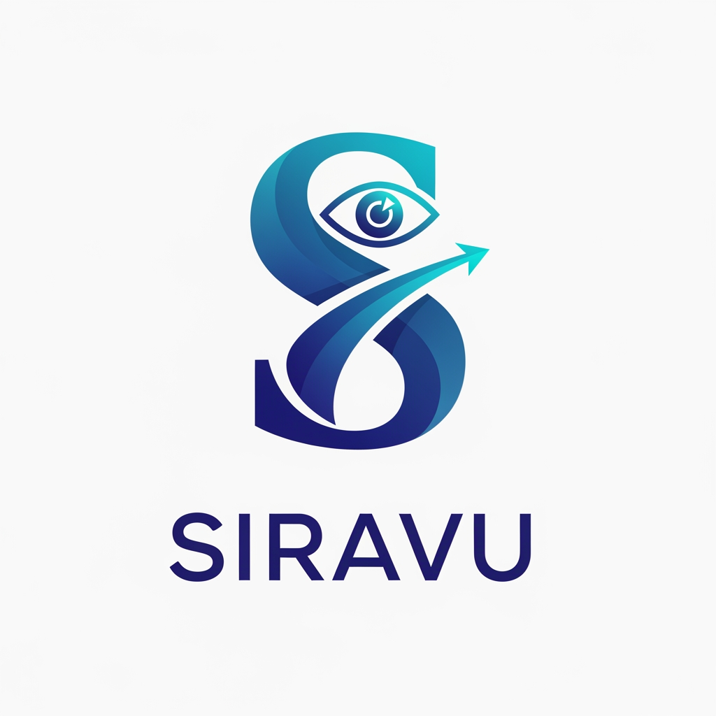 AI Design for I want to design a logo for a CV builder app called Siravu. The "Sira" part means "biography" in Arabic and represents the user's resume, while the "Vu" part means "vision" or "looking towards the future.