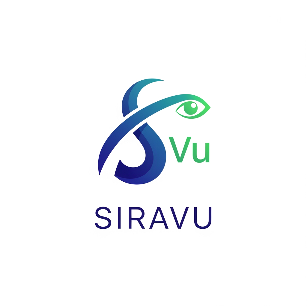 AI Design for I want to design a logo for a CV builder app called Siravu. The "Sira" part means "biography" in Arabic and represents the user's resume, while the "Vu" part means "vision" or "looking towards the future.