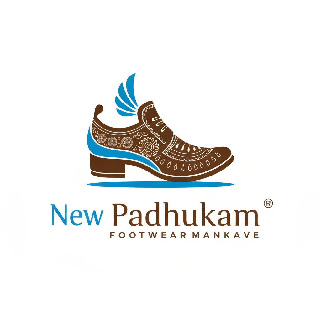 AI Design for make a logo for " New Padhukam Footwear Mankave "