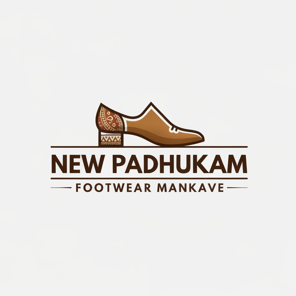 AI Design for make a logo for " New Padhukam Footwear Mankave "