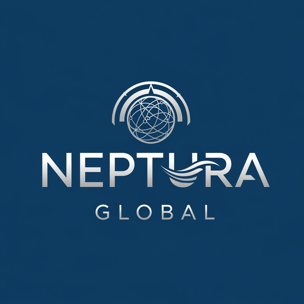 AI Design for I want to create my brand logo name NEPTURA GLOBAL - this is into export import business as merchant trader