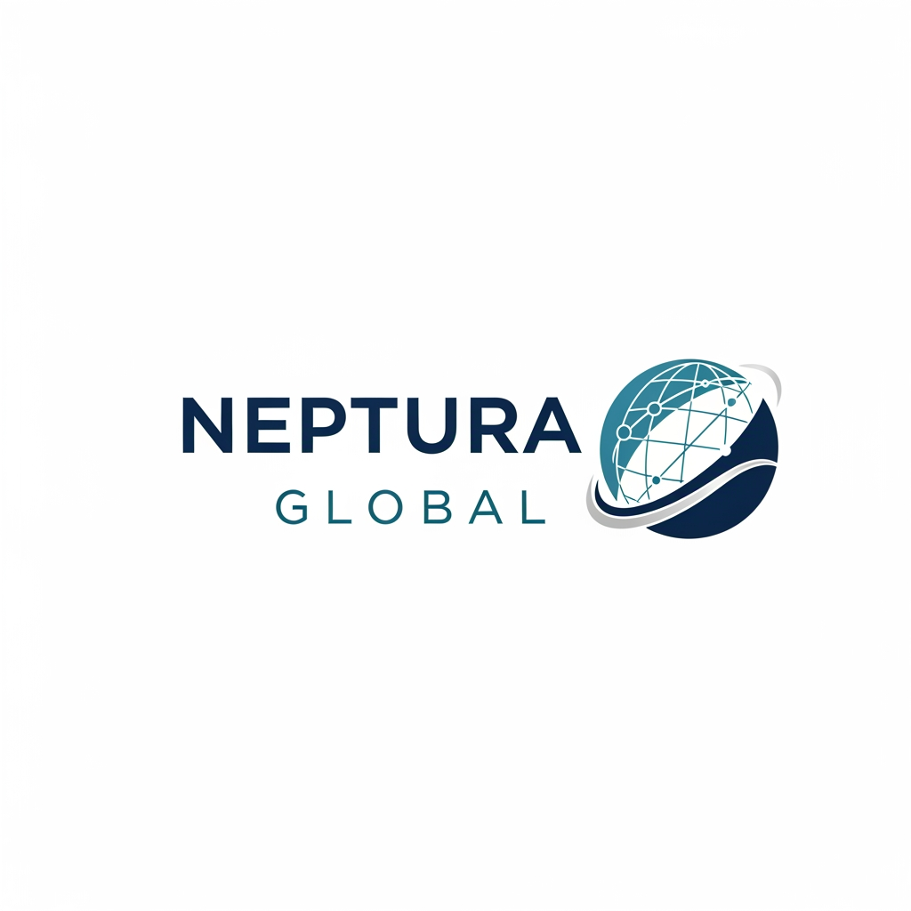 AI Design for I want to create my brand logo name NEPTURA GLOBAL - this is into export import business as merchant trader give it a mordern look