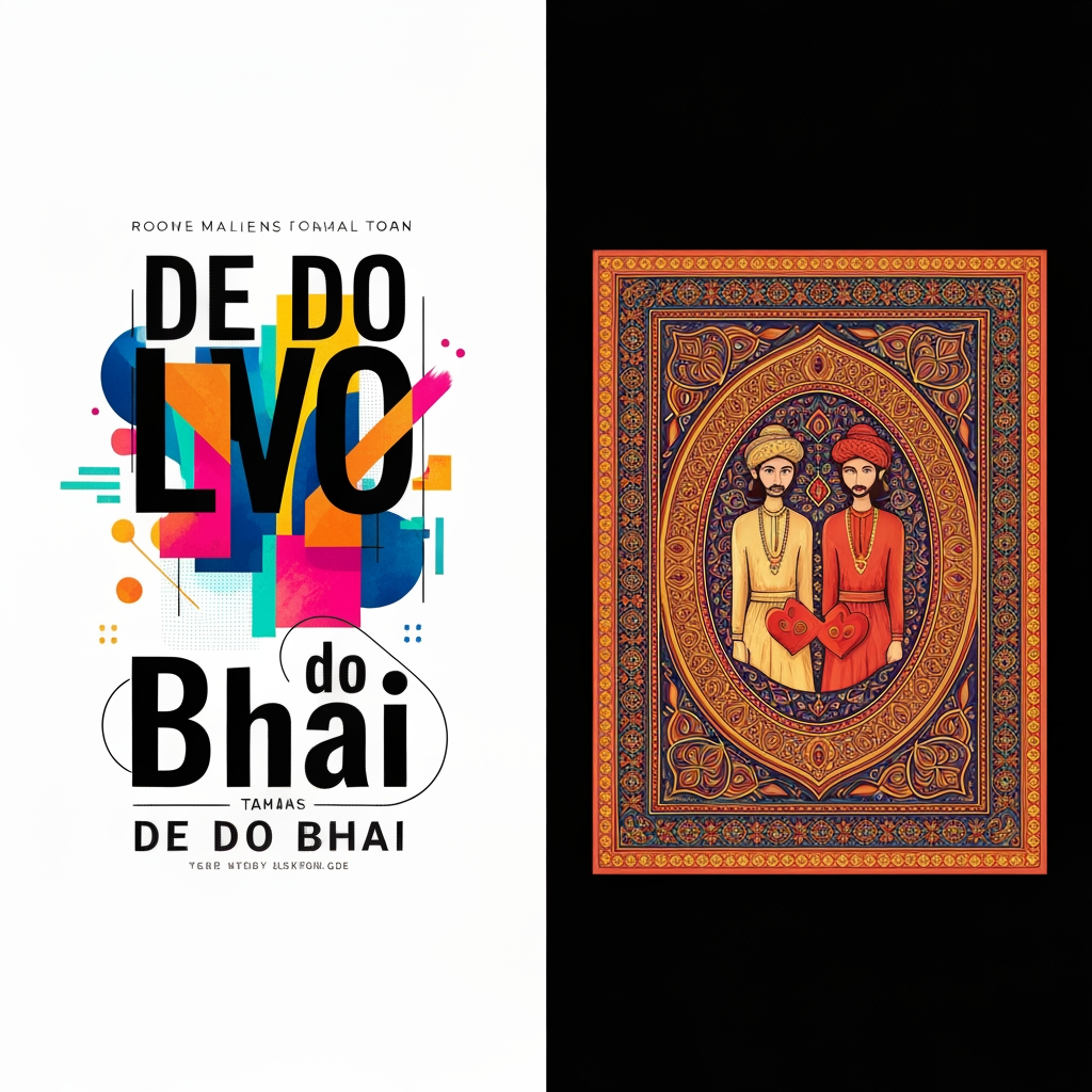 AI Design for अलग-अलग design दो-चार De do Bhai