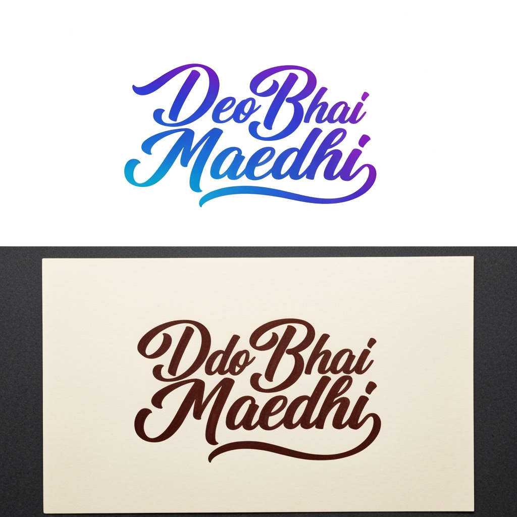 AI Design for अलग-अलग design दो-चार De do Bhai maedhi