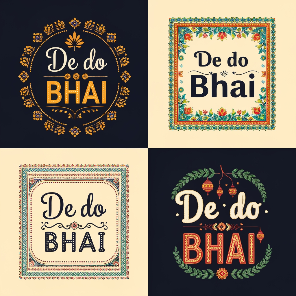 AI Design for अलग-अलग design दो-चार De do Bhai