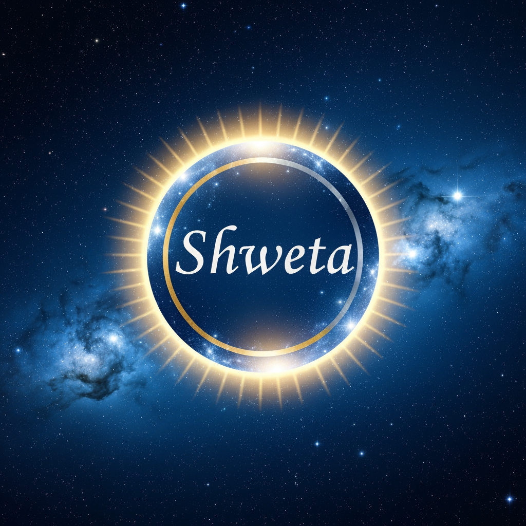 AI Design for Shweta ka logo Thoda univere mein circle type