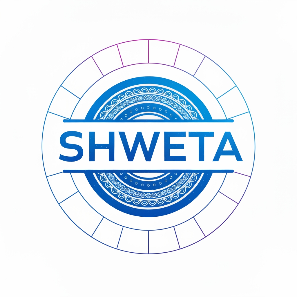AI Design for Shweta ka logo Thoda univere mein circle type