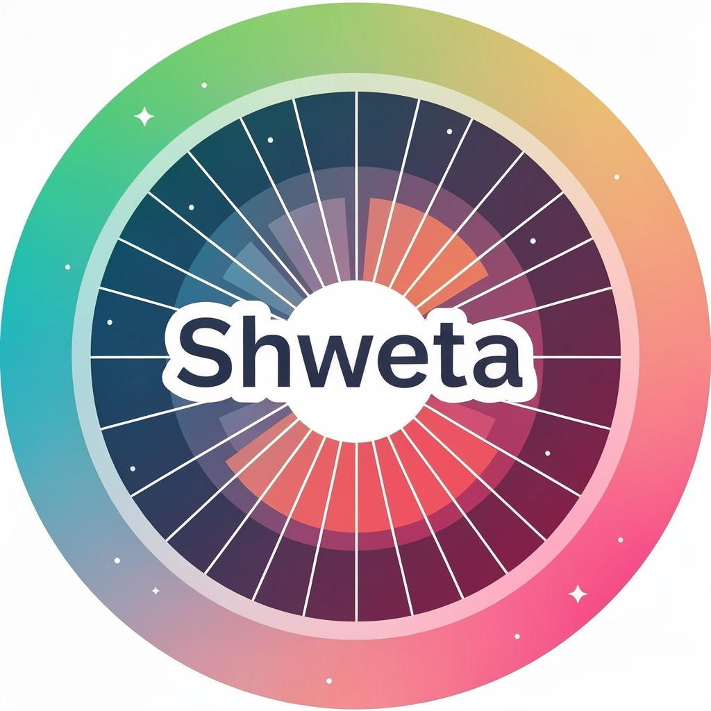 AI Design for Shweta ka logo Thoda univere mein circle type