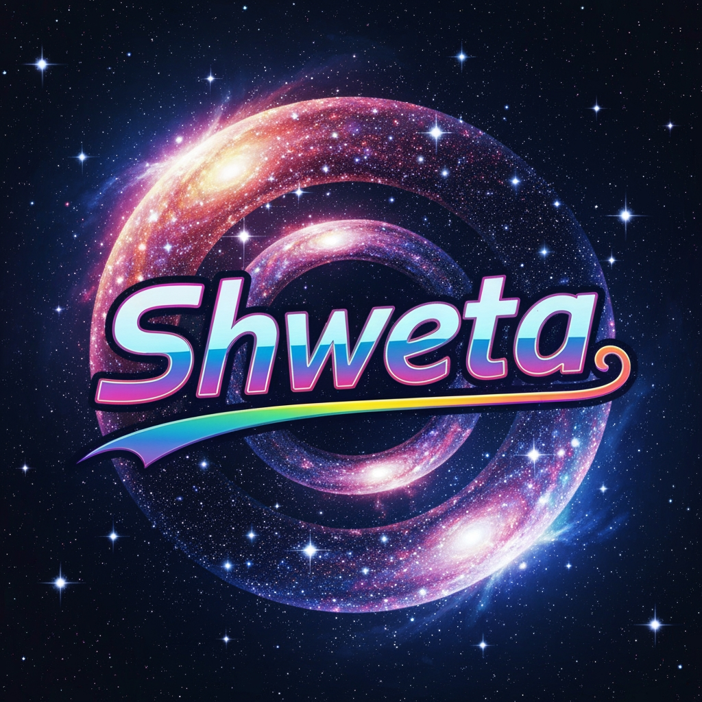 AI Design for Shweta ka logo Thoda univere mein circle type